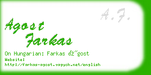 agost farkas business card